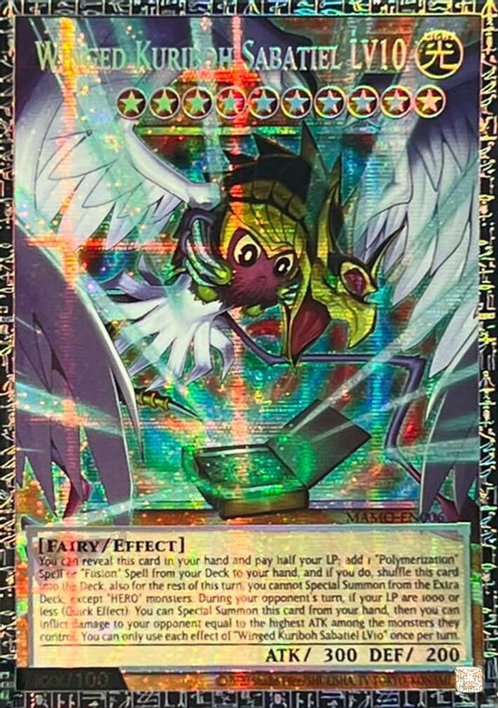 Winged Kuriboh Sabatiel LV10 (GMR) (MAMO-EN006) - Grand Master Rare