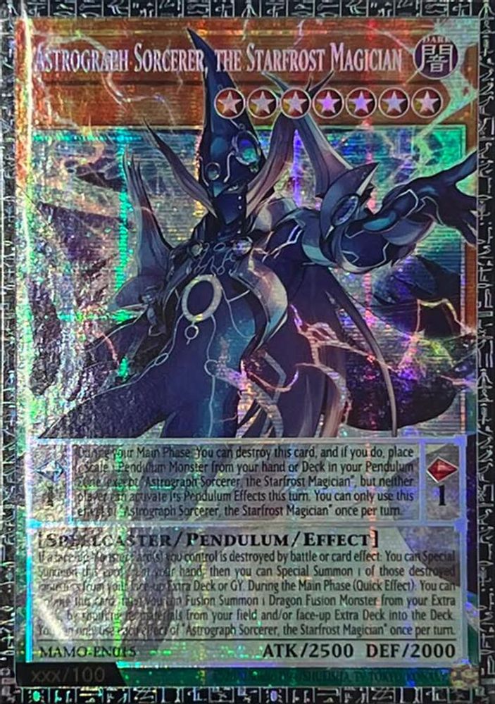 Astrograph Sorcerer, the Starfrost Magician (GMR) (MAMO-EN015) - Grand Master Rare