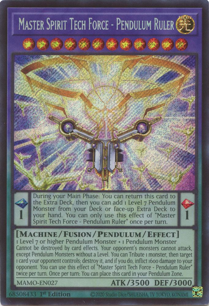 Master Spirit Tech Force - Pendulum Ruler  (Secret Rare) (MAMO-EN027) - Secret Rare