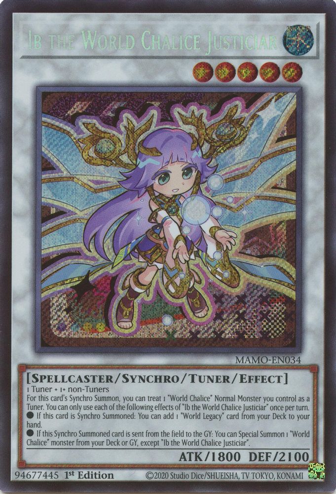 Ib the World Chalice Justiciar (Secret Rare) (MAMO-EN034) - Secret Rare