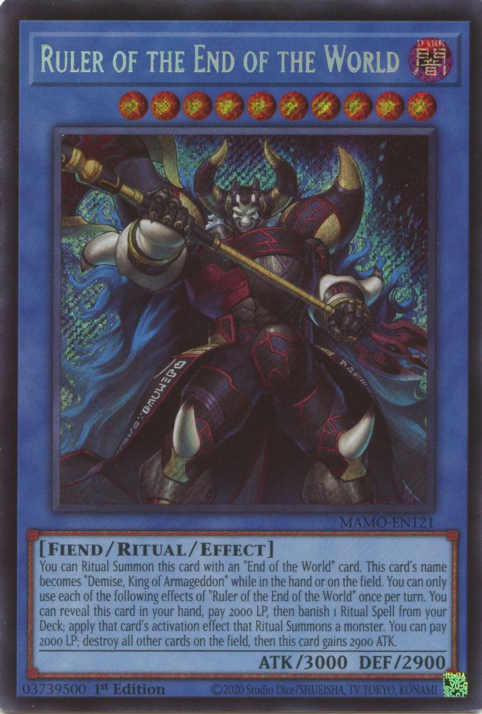 Ruler of the End of the World (MAMO-EN121) - Secret Rare