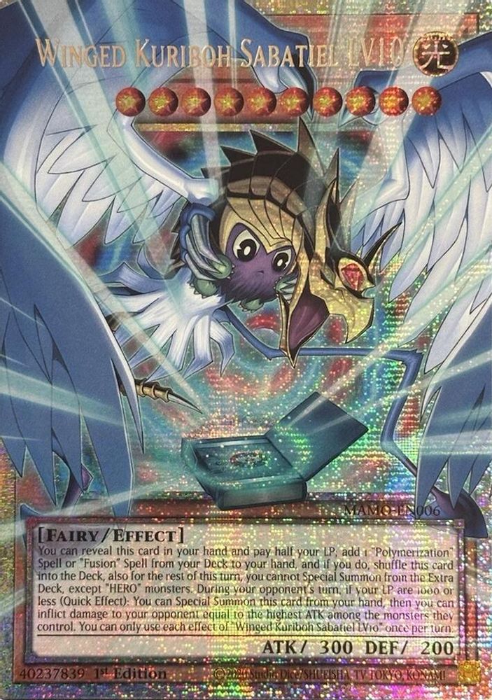 Winged Kuriboh Sabatiel LV10 (Starlight Rare) (Extended Art) (MAMO-EN006) - Starlight Rare
