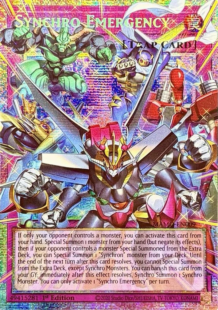 Synchro Emergency (Starlight Rare) (Extended Art) (MAMO-EN009) - Starlight Rare