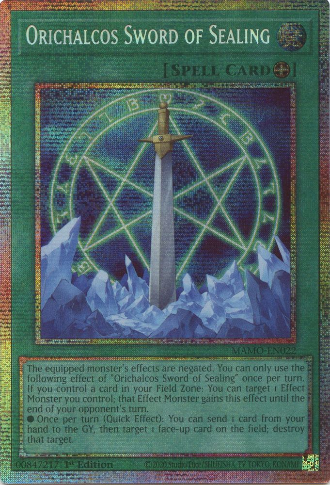Orichalcos Sword of Sealing (Starlight Rare) (MAMO-EN022) - Starlight Rare