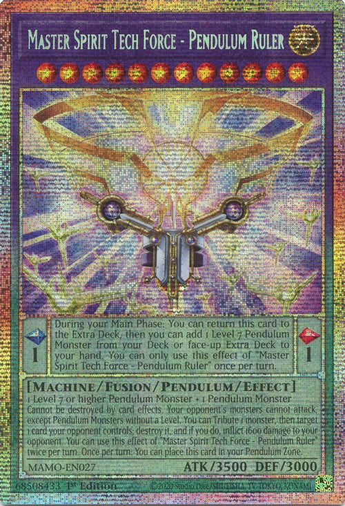 Master Spirit Tech Force - Pendulum Ruler (Starlight Rare) (MAMO-EN027) - Starlight Rare