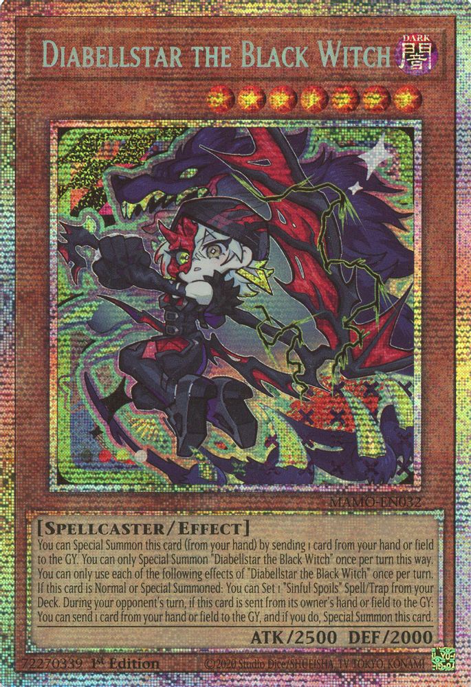 Diabellstar the Black Witch (Starlight Rare) (MAMO-EN032) - Starlight Rare