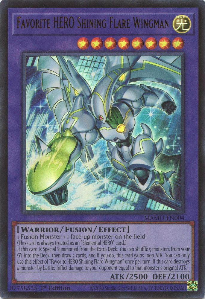 Favorite HERO Shining Flare Wingman (MAMO-EN004) - Ultra Rare