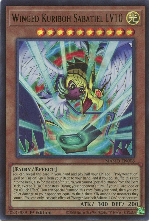 Winged Kuriboh Sabatiel LV10 (MAMO-EN006) - Ultra Rare