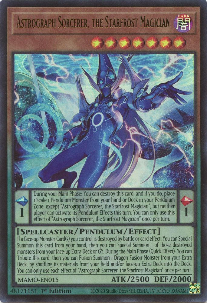 Astrograph Sorcerer, the Starfrost Magician (MAMO-EN015) - Ultra Rare