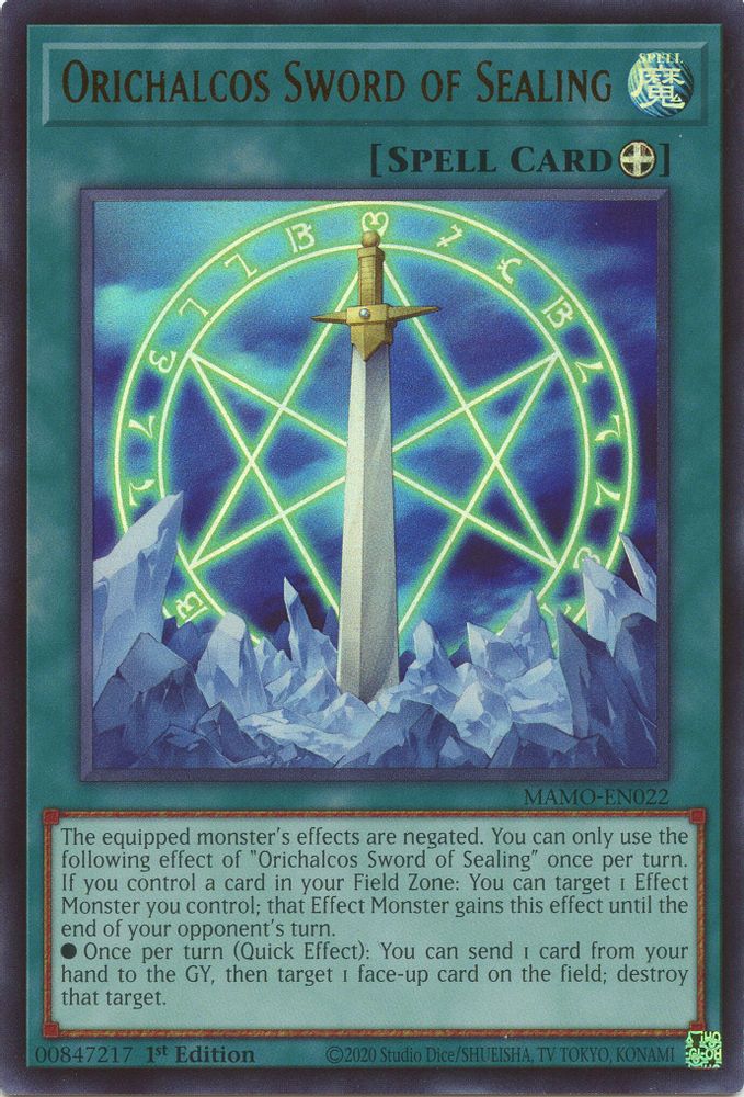Orichalcos Sword of Sealing (MAMO-EN022) - Ultra Rare