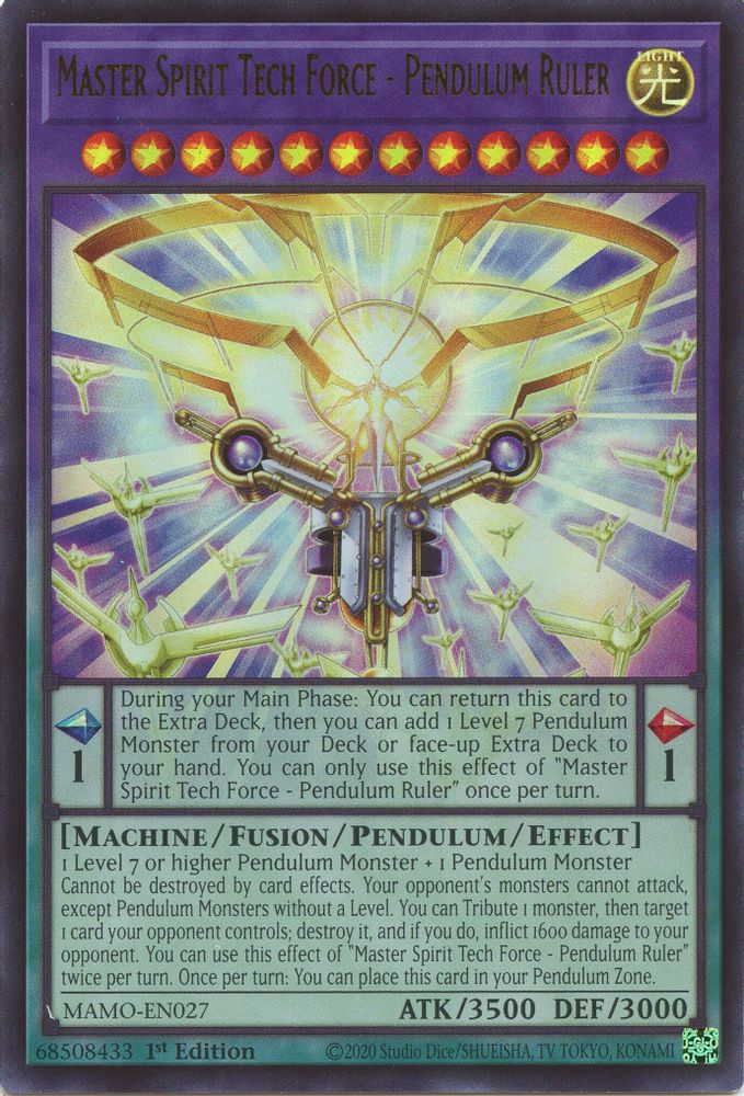 Master Spirit Tech Force - Pendulum Ruler (MAMO-EN027) - Ultra Rare
