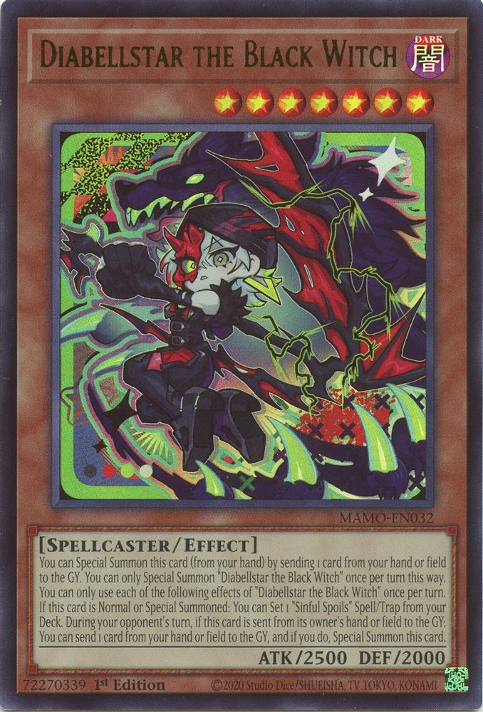 Diabellstar the Black Witch (MAMO-EN032) - Ultra Rare