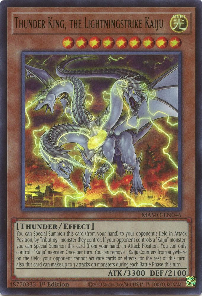 Thunder King, the Lightningstrike Kaiju (MAMO-EN046) - Ultra Rare