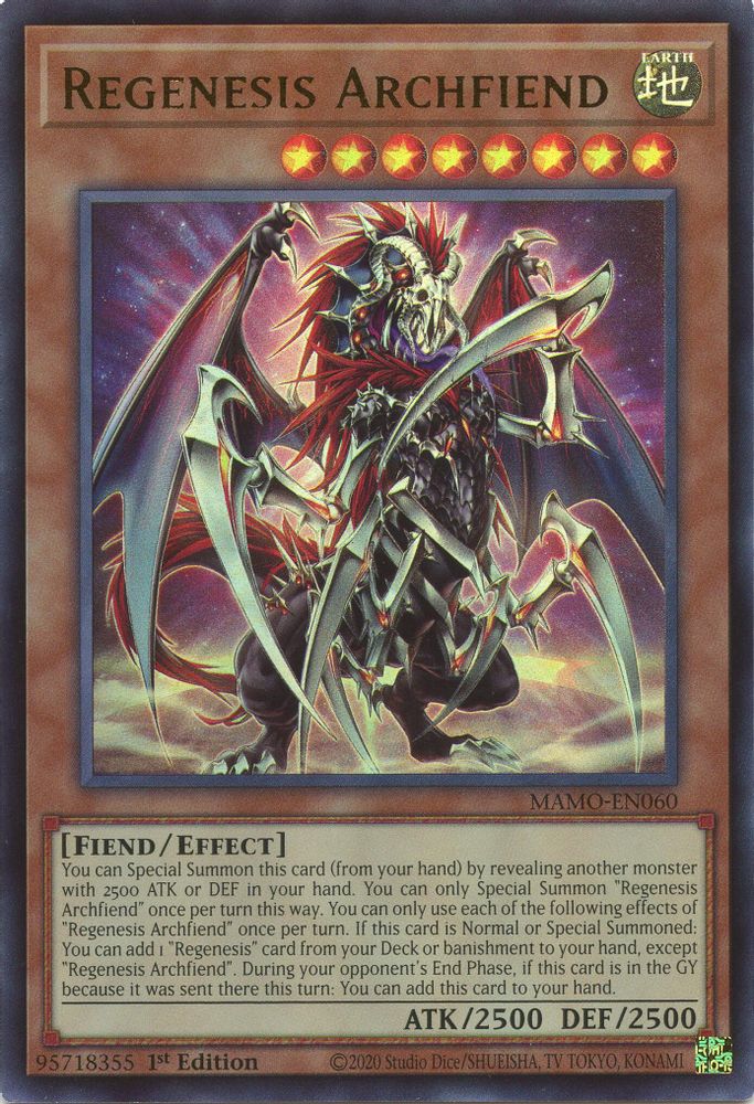 Regenesis Archfiend (MAMO-EN060) - Ultra Rare