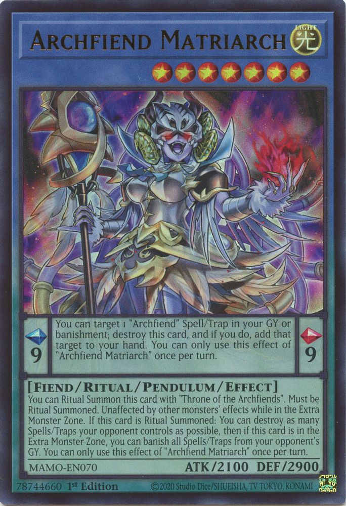 Archfiend Matriarch (MAMO-EN070) - Ultra Rare
