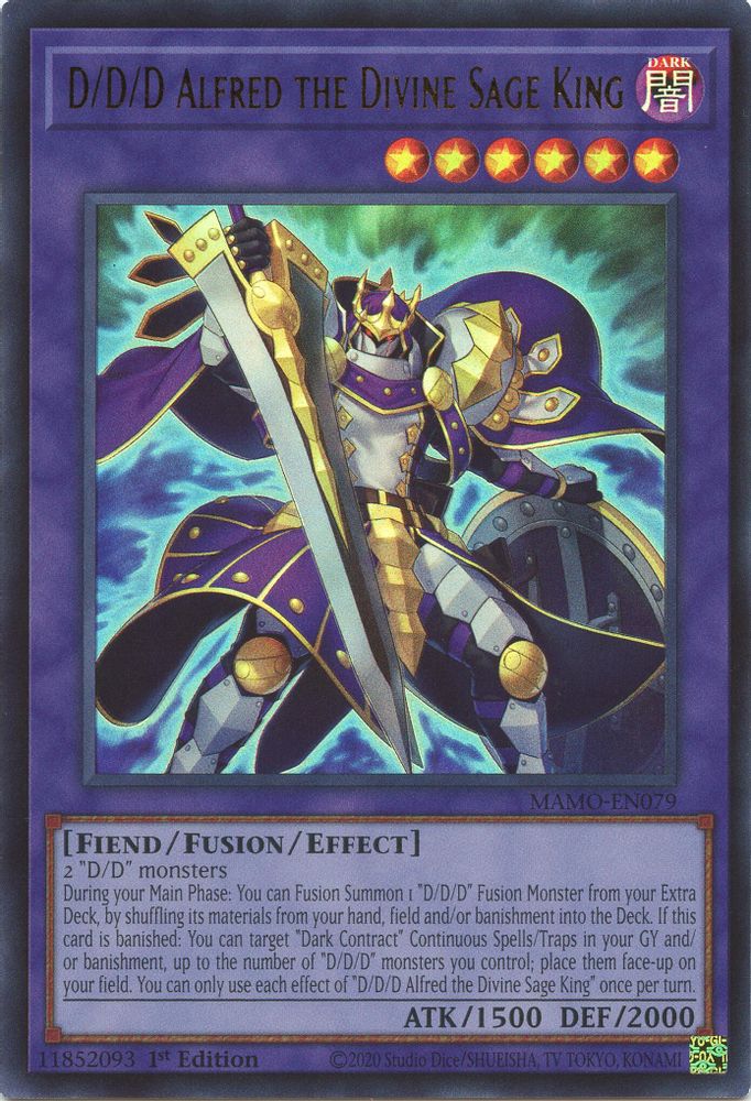 D/D/D Alfred the Divine Sage King (MAMO-EN079) - Ultra Rare