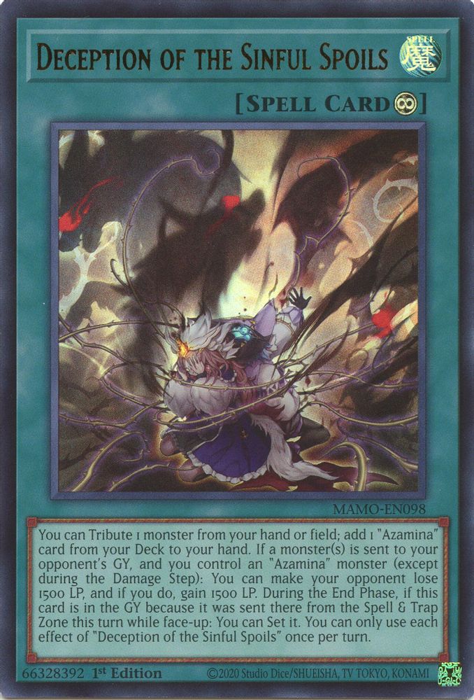 Deception of the Sinful Spoils (MAMO-EN098) - Ultra Rare