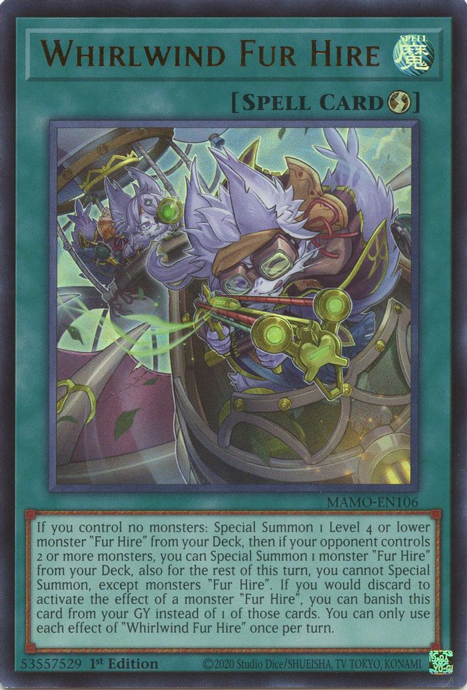 Whirlwind Fur Hire (MAMO-EN106) - Ultra Rare