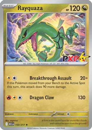 Rayquaza (Cosmos Holo) 153/217  - Holofoil - Rare