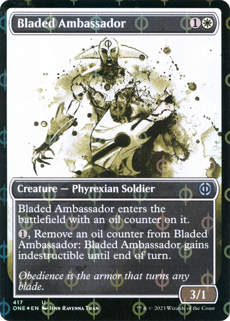 Bladed Ambassador (Showcase Ichor Step-and-Compleat Foil) [Phyrexia : All Will Be One] 