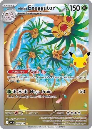 Alolan Exeggutor 129/128  - Holofoil - Illustration Rare