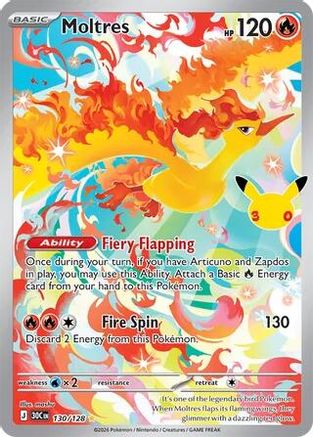 Moltres 130/128  - Holofoil - Illustration Rare