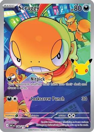 Scraggy 140/128  - Holofoil - Illustration Rare