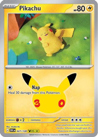 Pikachu 027/128  - Holofoil - Pikachu Rare