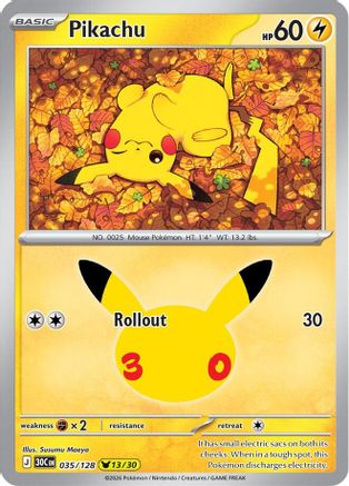 Pikachu 035/128  - Holofoil - Pikachu Rare