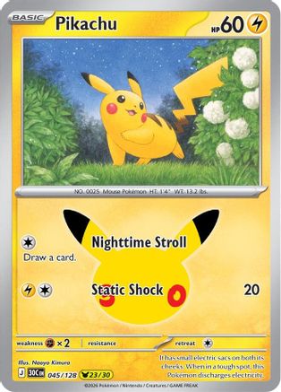 Pikachu 045/128  - Holofoil - Pikachu Rare