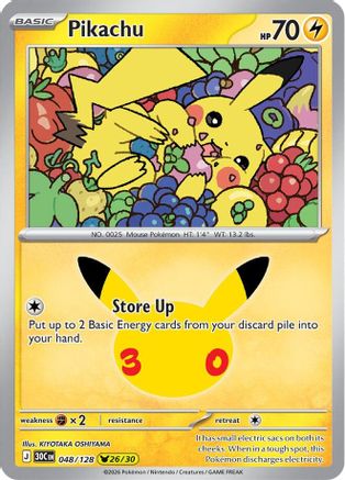 Pikachu 048/128  - Holofoil - Pikachu Rare