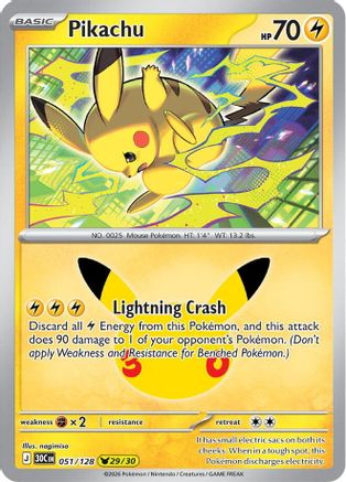 Pikachu 051/128  - Holofoil - Pikachu Rare