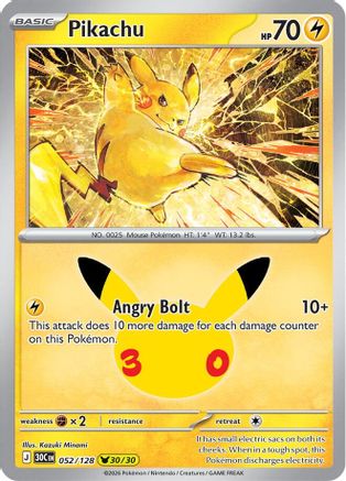 Pikachu 052/128  - Holofoil - Pikachu Rare