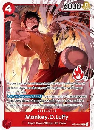 Monkey.D.Luffy (OP16-015) (Ace Deck) (OP16-015) - Super Rare