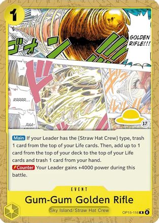 Gum-Gum Golden Rifle (Luffy Deck) (OP15-116) - Rare