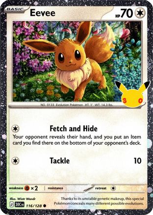 Eevee (30th Celebration) 116/128  - Holofoil - Common
