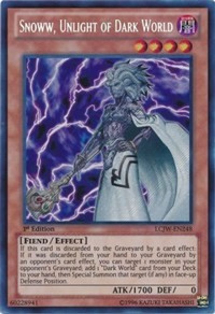 Snoww, Unlight of Dark World (LCJW-EN248) - Secret Rare