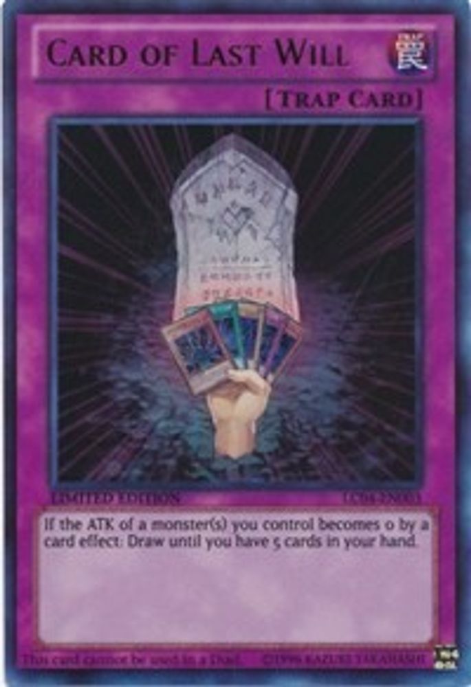 Card of Last Will (LC04-EN003) - Ultra Rare