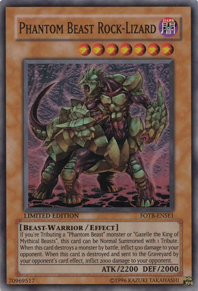 Phantom Beast Rock-Lizard (FOTB-ENSE1) - Super Rare