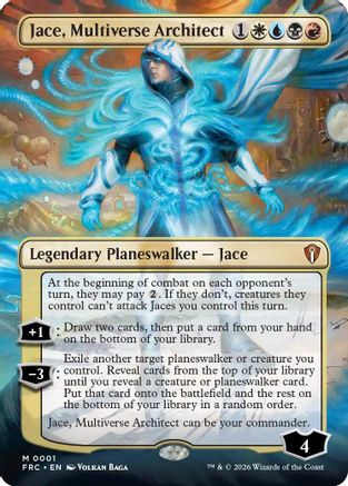Jace, Multiverse Architect (Borderless) (-001) - Commander: Reality Fracture Foil