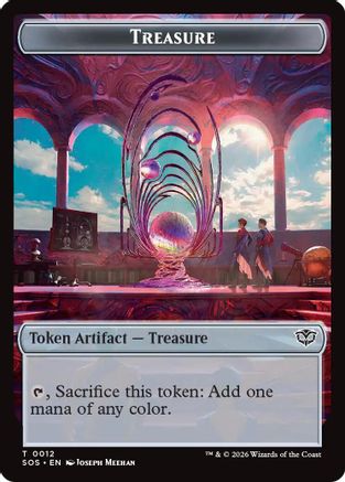 Treasure // Food Double-Sided Token (SOS-12 // 27) - Secrets of Strixhaven Foil