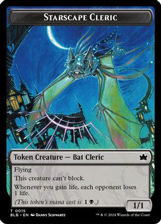 Standard Cleric // Clue Double-Sided Token (SOS-15 // 14) - Secrets of Strixhaven Foil