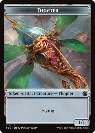 Thopter // The Monarch Double-Sided Token (FDC-15 // 17) - Commander: Foundations