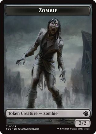 Zombie // The Monarch Double-Sided Token (FDC-5 // 17) - Commander: Foundations