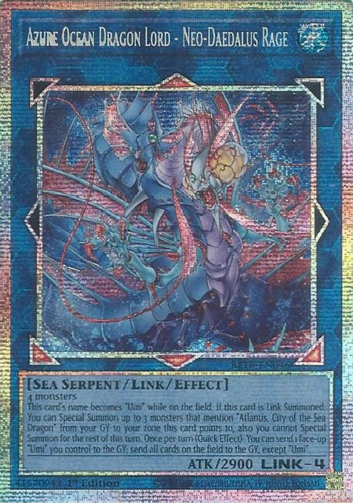 Azure Ocean Dragon Lord - Neo-Daedalus Rage (Starlight Rare) (BETB-EN046) - Starlight Rare