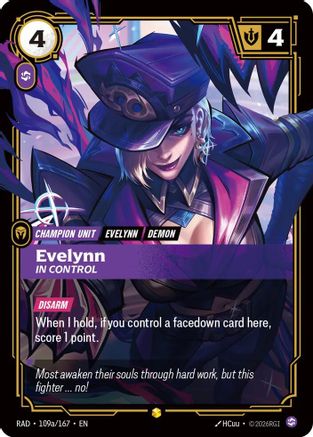 Evelynn, In Control (Alternate Art) (109a/167) - Radiance Foil