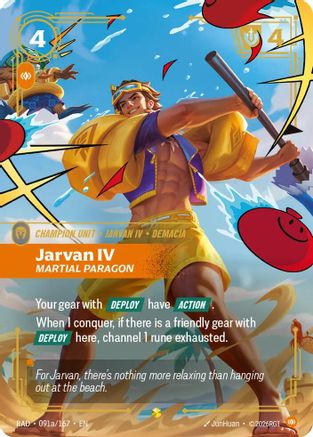 Jarvan IV, Martial Paragon (Alternate Art) (091a/167) - Radiance Foil
