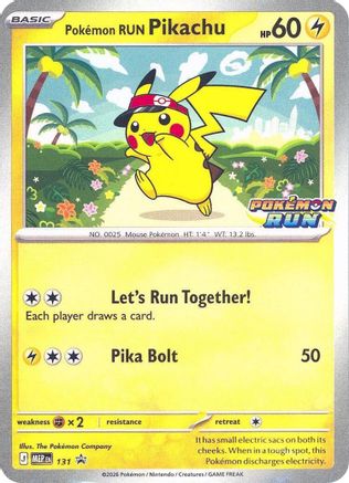 Pokemon Run Pikachu 131  - Promo