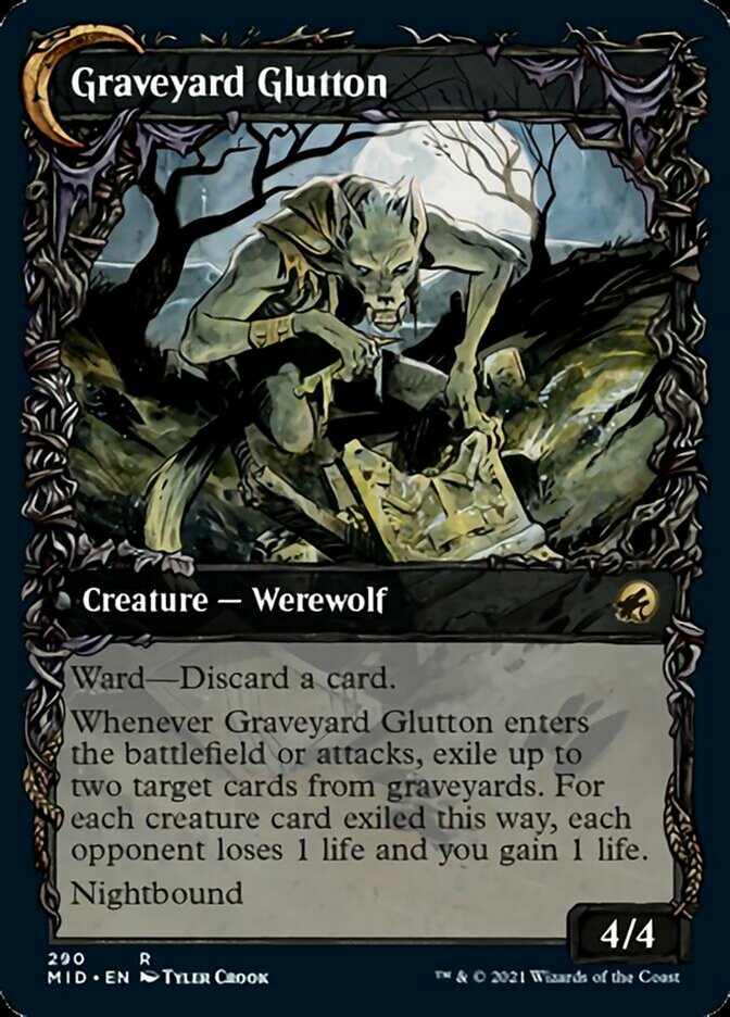 Graveyard Trespasser (Showcase) (MID-290) - Innistrad: Midnight Hunt: (Showcase, Double Faced Transform)