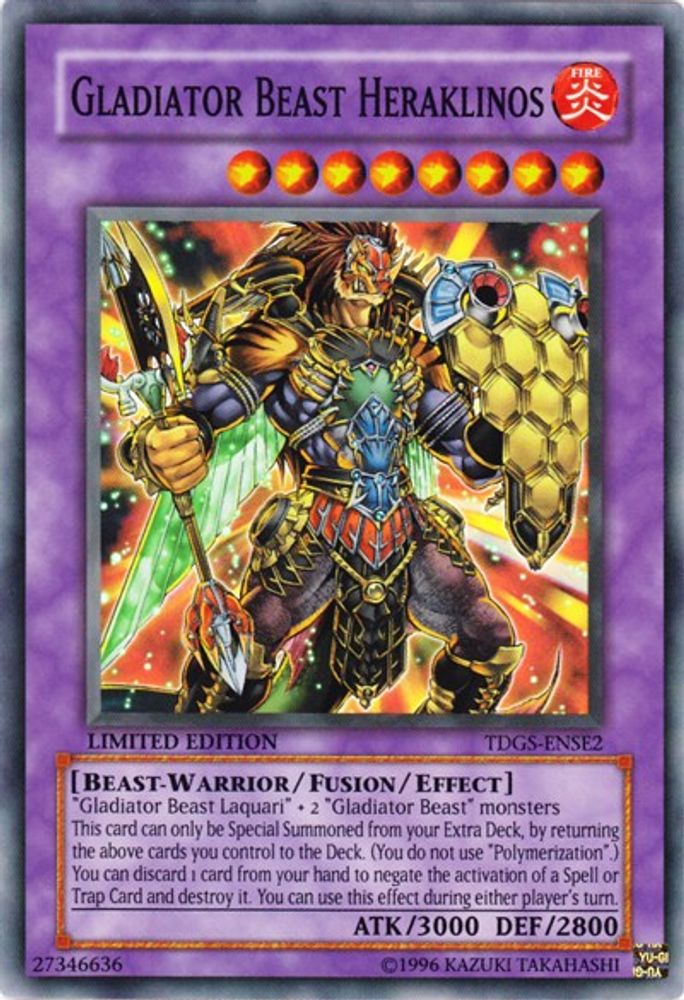 Gladiator Beast Heraklinos (TDGS-ENSE2) - Super Rare